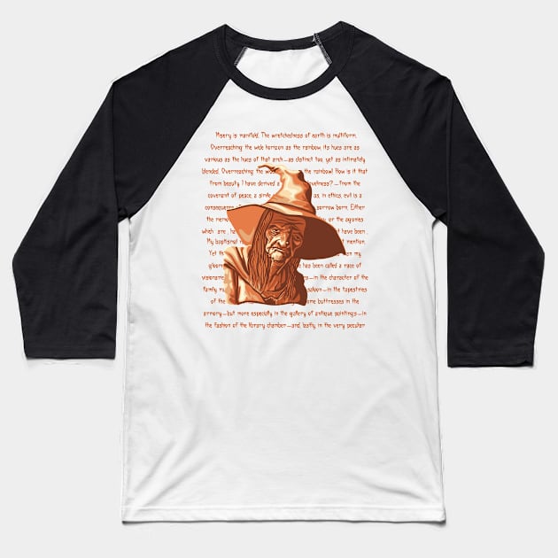 Wise Old Witch Baseball T-Shirt by Slightly Unhinged